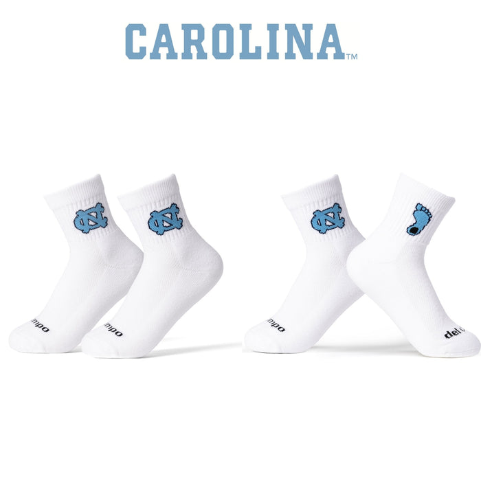 Del Campo North Carolina Tar Heels Pack golf socks featuring both officially licensed team styles