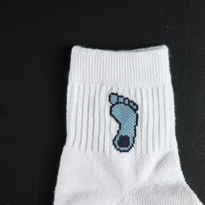 Close-up of the Tar Heel footprint on Del Campo North Carolina Tar Heel golf socks