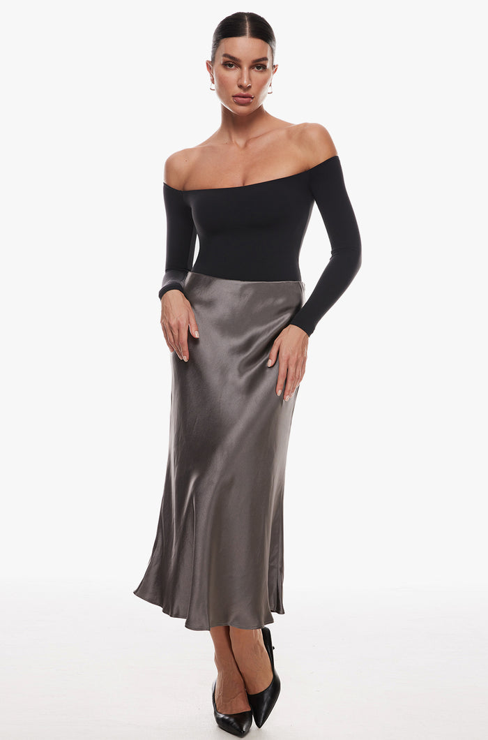 Off The Shoulder Long Sleeve Bodysuit