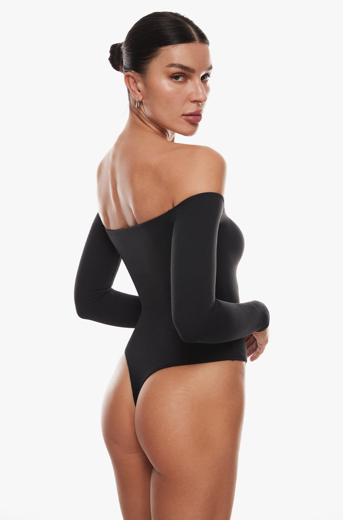 Off The Shoulder Long Sleeve Bodysuit