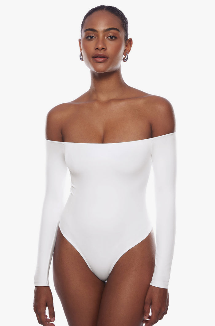 Off The Shoulder Long Sleeve Bodysuit