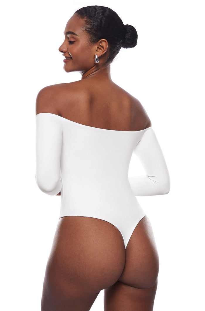 Off The Shoulder Long Sleeve Bodysuit