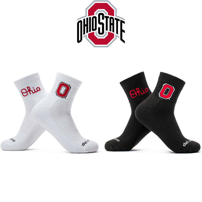 Del Campo Ohio State Buckeyes Pack golf socks featuring both officially licensed team styles
