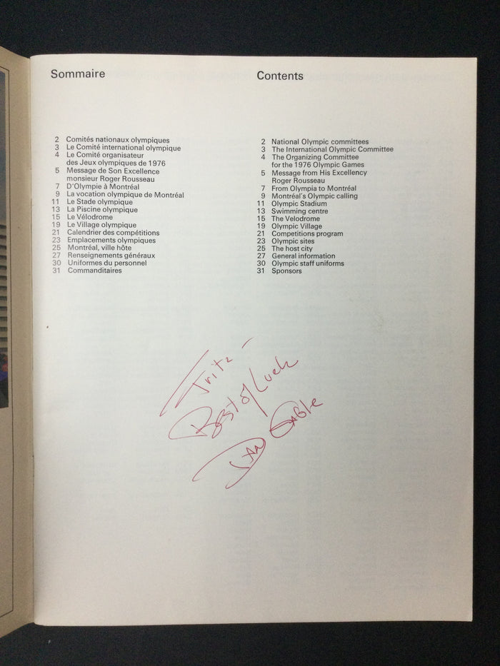 Olympics Wrestling 1976 Program Signed by Dan Gable Excellent