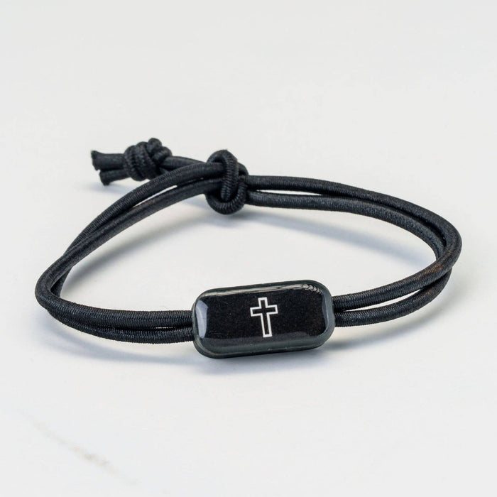 Onyx + Cross | Tap To Pray® Survivor Series Tactical Bracelet