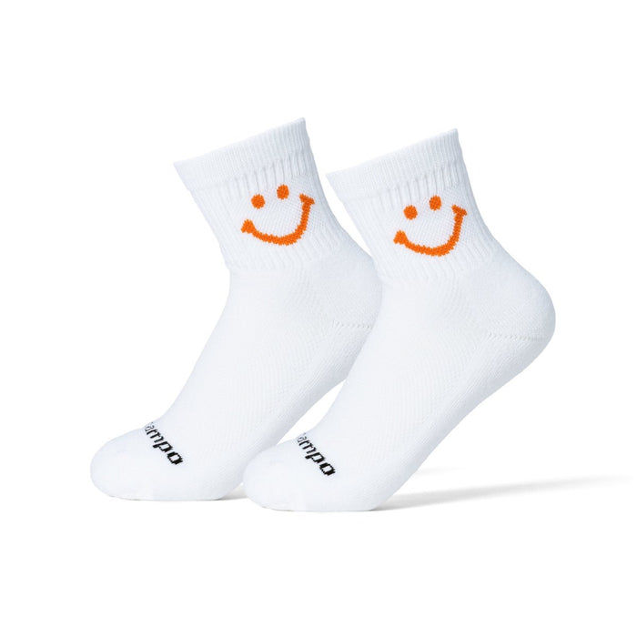 Del Campo Orange Smiley golf socks