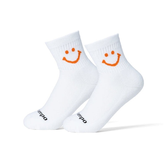 Del Campo Orange Smiley golf socks