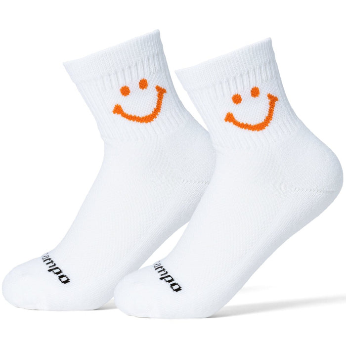 Del Campo Orange Smiley golf socks
