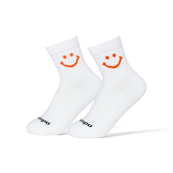Del Campo Orange Smiley golf socks
