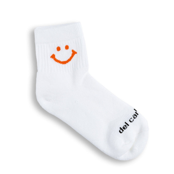 Del Campo Orange Smiley golf socks