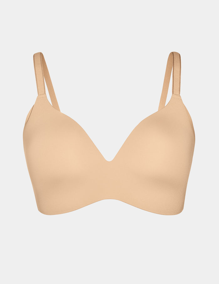 | Front view of model highlighting the coverage and fit | Warm Sand
