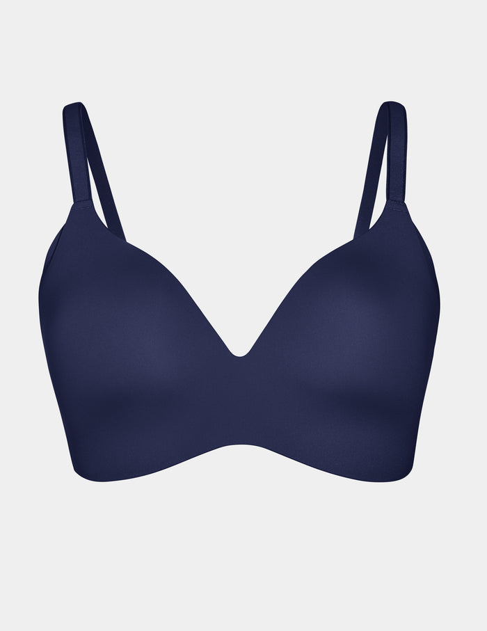 | Front view of model highlighting the coverage and fit | Midnight