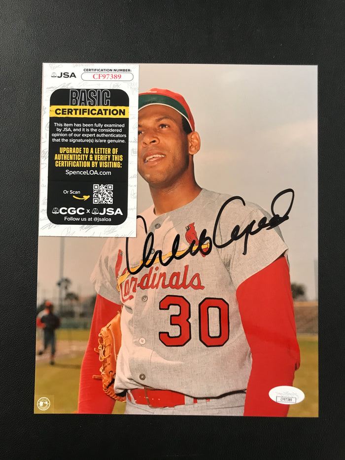 Orlando Cepeda Signed 8x10 Photo St. Louis Cardinals HOF JSA Certified