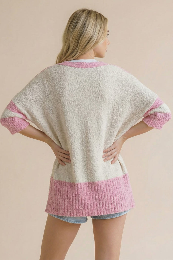Oversize Stripe Cardigan