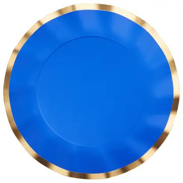 Paper Plate (Large) - Wavy Blue