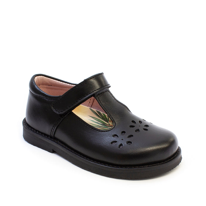 Petasil School Shoes | Clara | Black Leather