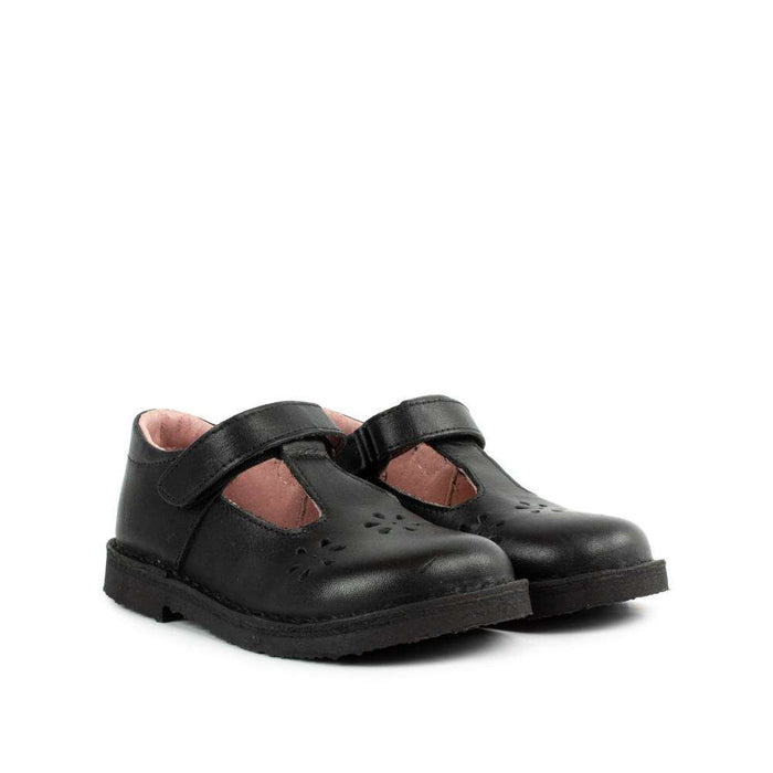 Petasil School Shoes | Clara | Black Leather
