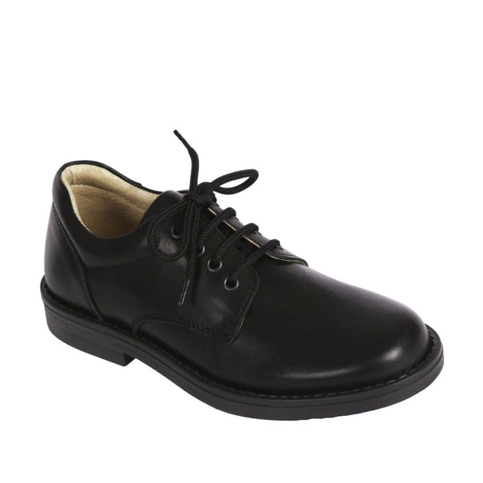 Petasil School Shoe | Marcus | Black Leather
