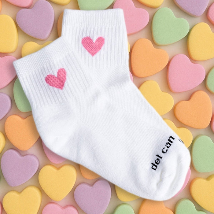 Del Campo Pink Hearts golf socks