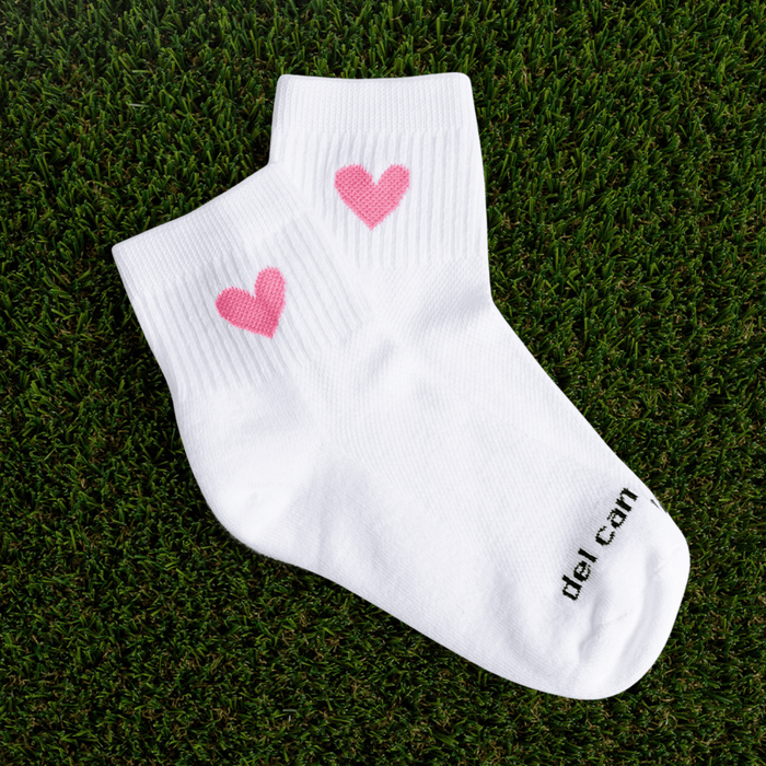 Del Campo Pink Pack golf socks featuring three pink Del Campo designs