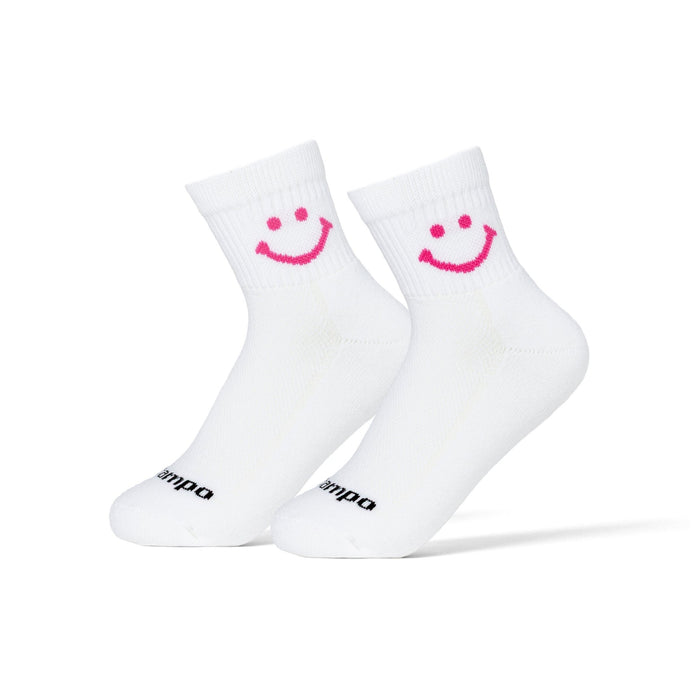 Del Campo Pink Smiley golf socks