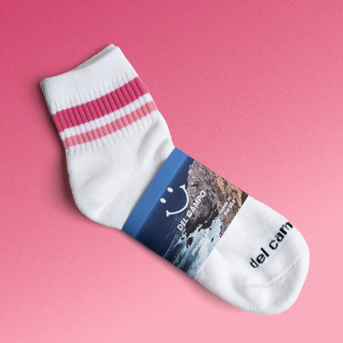 Del Campo Pink Stripes golf socks