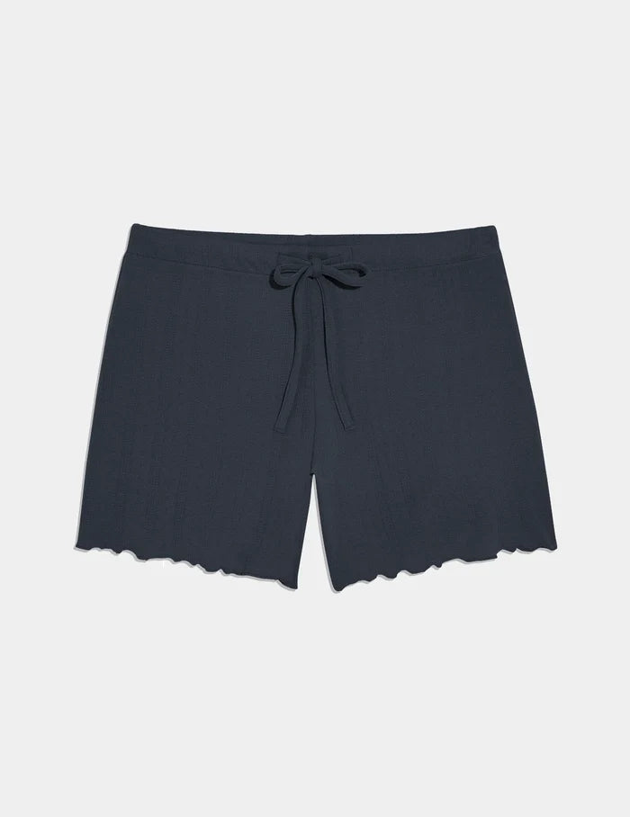| Pointelle Short shown front-facing against a light gray background | Twilight Navy