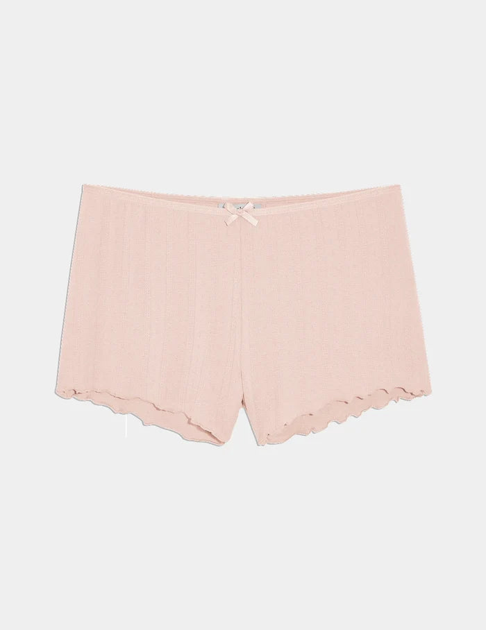 | Pointelle Shortie shown front-facing against a light gray background | Hush