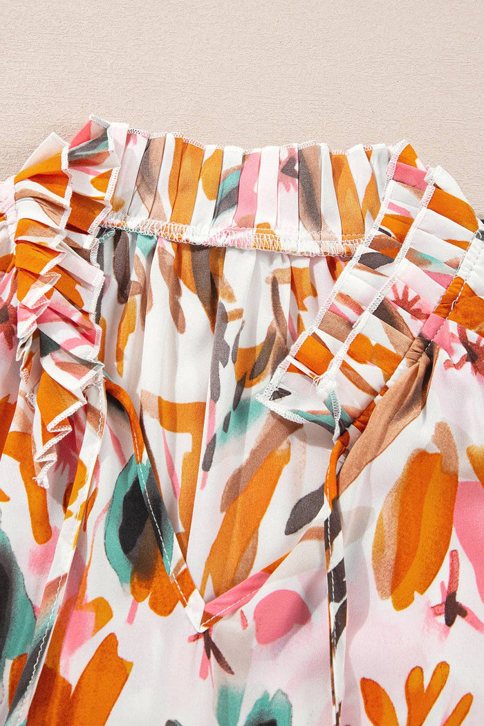 Print 3/4 Sleeve Blouse