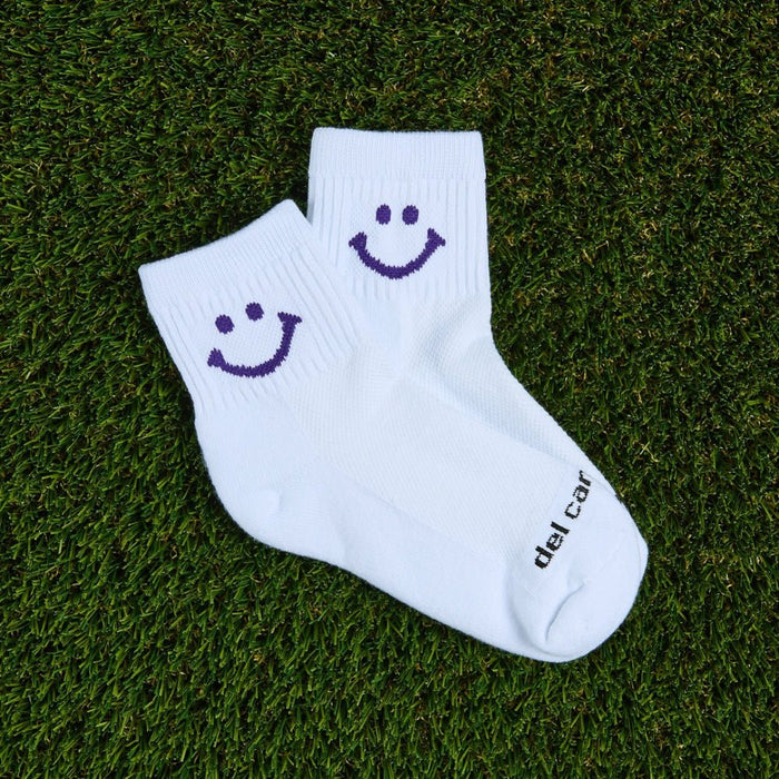 Purple Smiley Socks - del campo