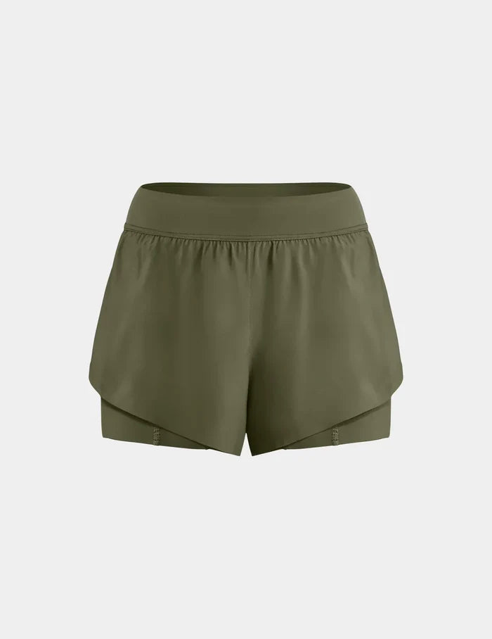 | Front view of model highlighting the coverage and fit | Olive