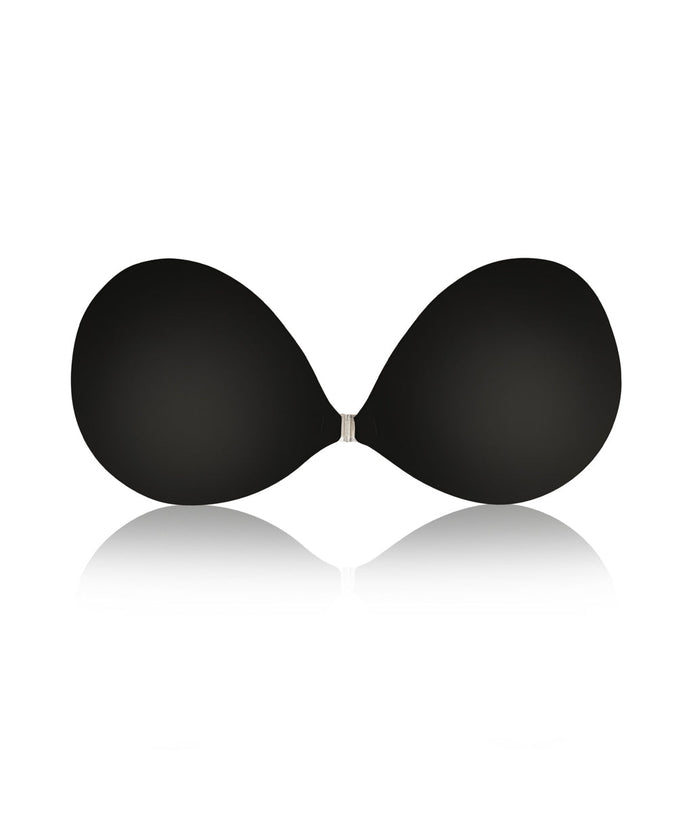 | Push-Up Luxe Adhesive Reusable Bra shown front-facing against a light gray background | Black