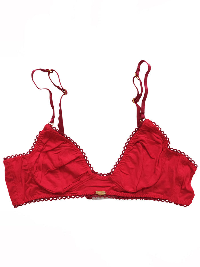 Red Bamboo Bralette Set - XS left