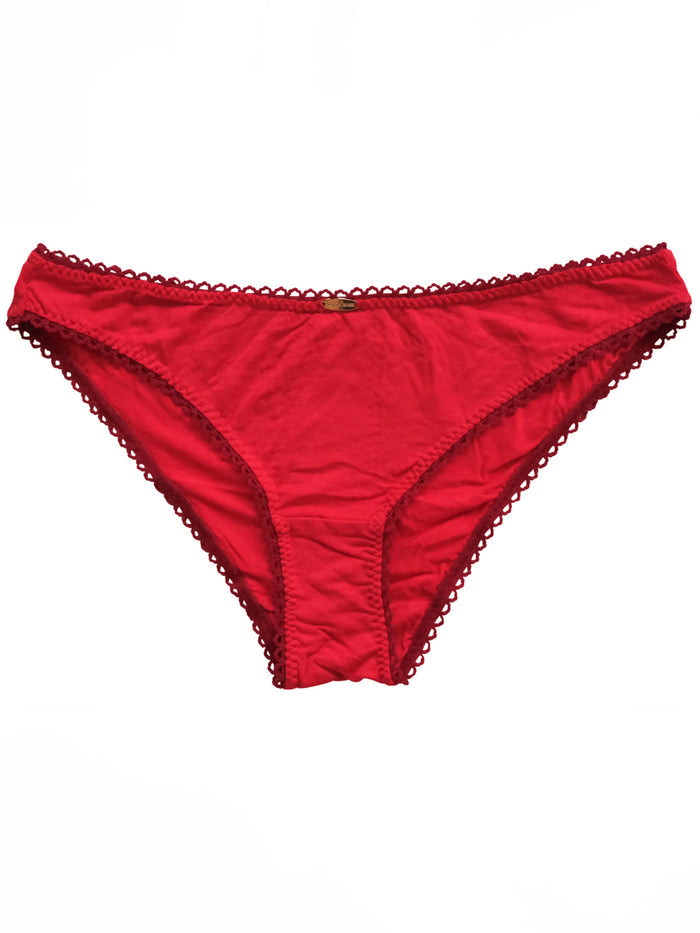 Red Bamboo Bralette Set - XS left