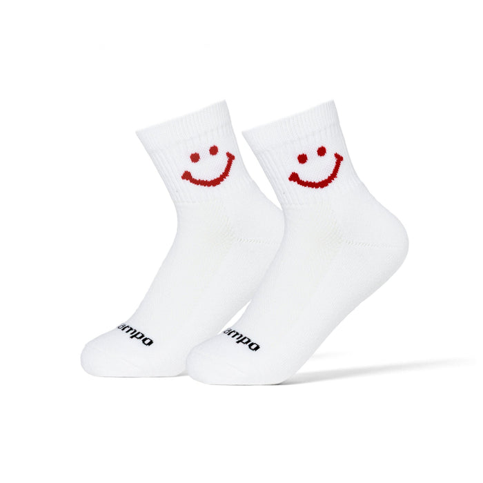 Del Campo Red Smiley golf socks