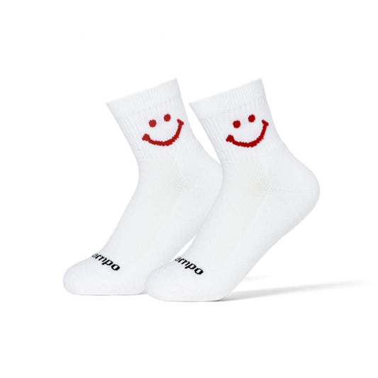 Del Campo Red Smiley golf socks