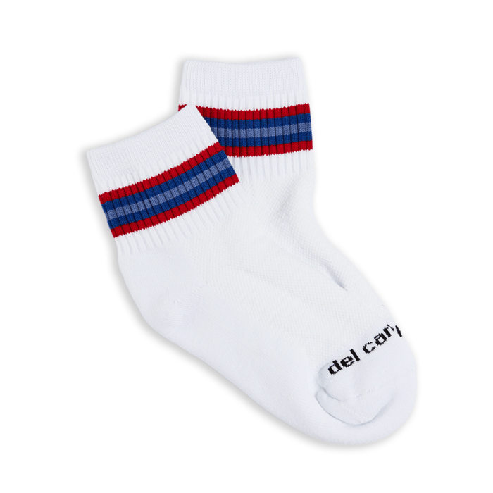 Del Campo Red/Blue 5 Stripe golf socks