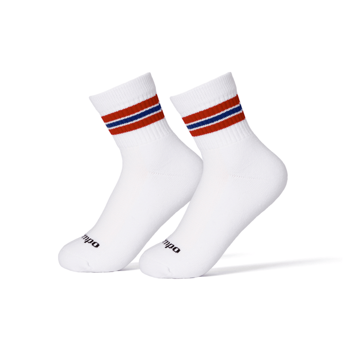 Del Campo Red/Blue Triple Stripe golf socks