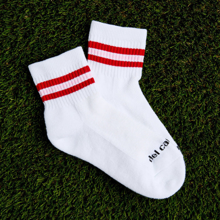 Del Campo Red/Pink Stripe golf socks