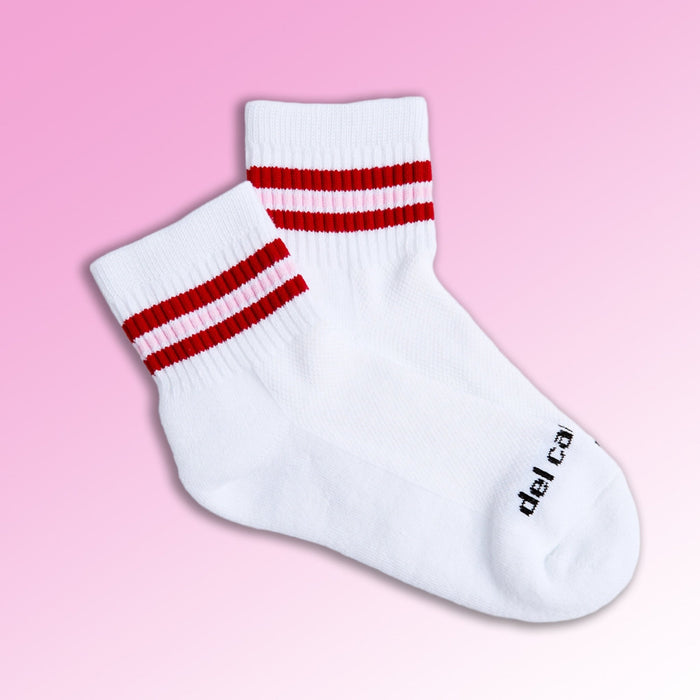 Del Campo Red/Pink Stripe golf socks