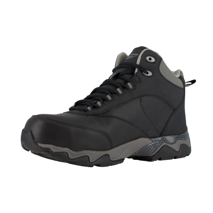 Reebok 6" Internal Metatarsal Black/Grey Composite Toe Shoe #RB1067