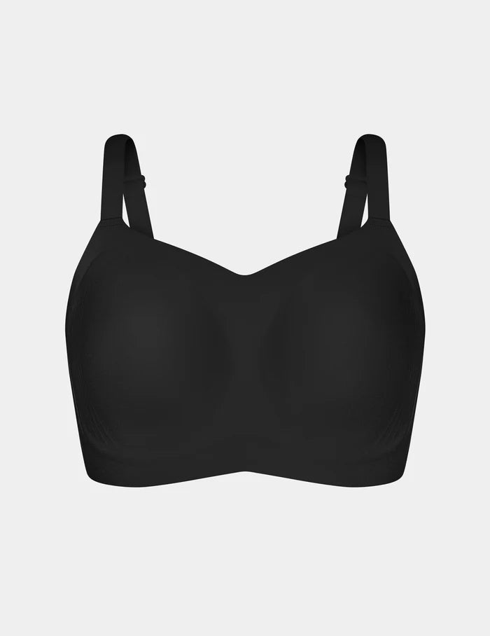 | View of Revolution Busty Bra shown front-facing against a light gray background | Black