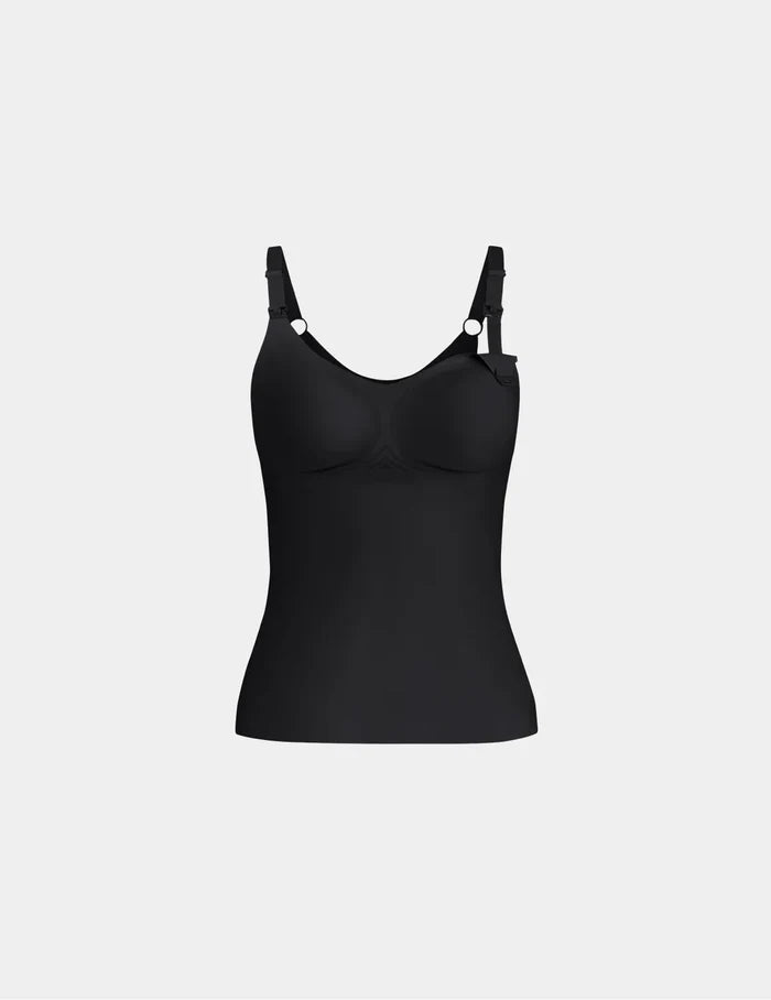 | Revolution Nursing Tank shown front-facing against a light gray background | Black
