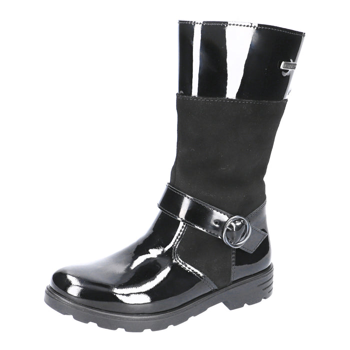 Ricosta Kids Boots | Hannah Waterproof | Black Patent/Suede