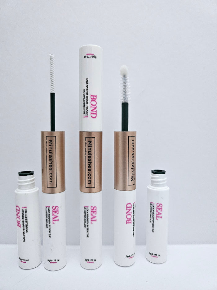 Russian Volume 3D Lash Clusters – Fluffy DIY Extensions + Invisible Bond & Sealer (7–10 Days Wear)
