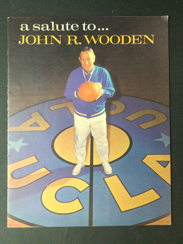 Salute To John Wooden Dedication 1965 Program UCLA Pauley Pavilion Opening