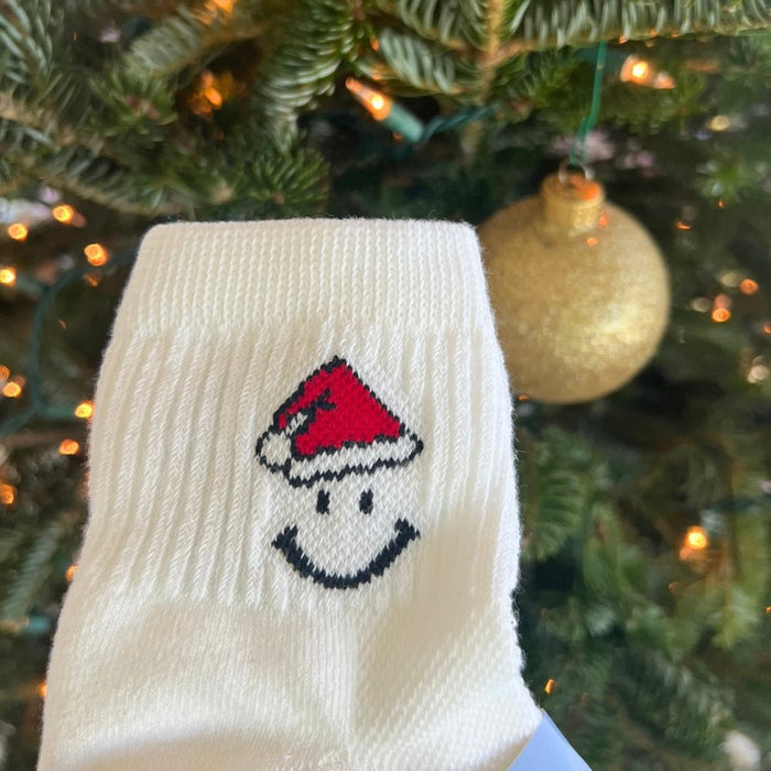 Del Campo Santa Smiley golf socks