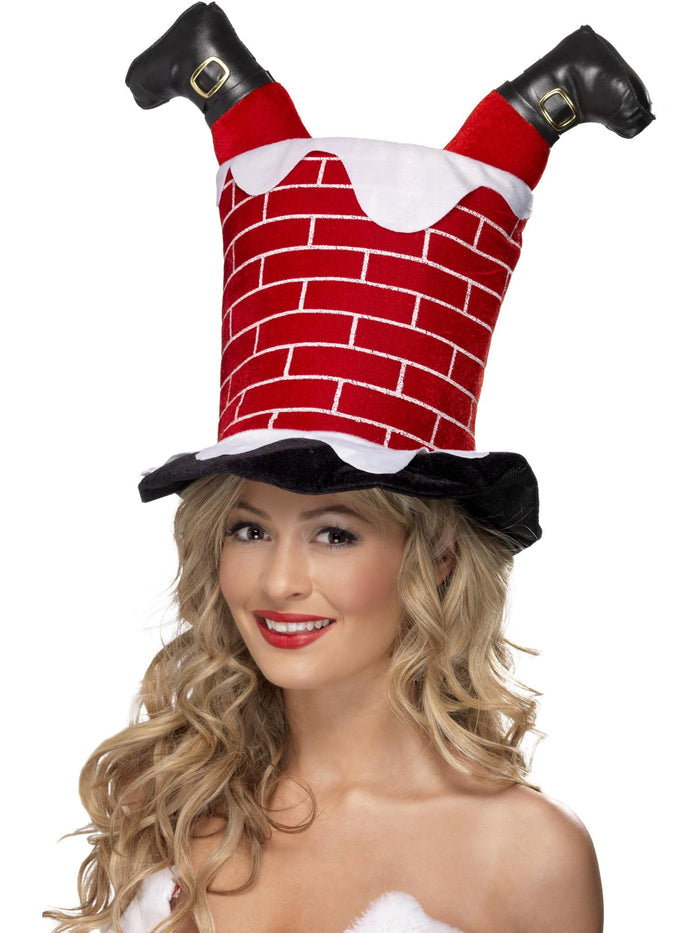 Santa Stuck in Chimney Hat