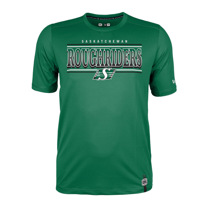 Saskatchewan Rough Riders Pitch NAV 2025 New Era T-Shirt - Green