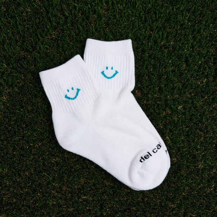 Del Campo Scuba Blue Smiley golf socks
